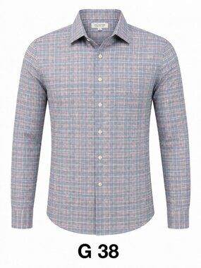 Collection by Michael Strahan Men’s Plaid Button Down Shirt 17½ 34/35 G38
